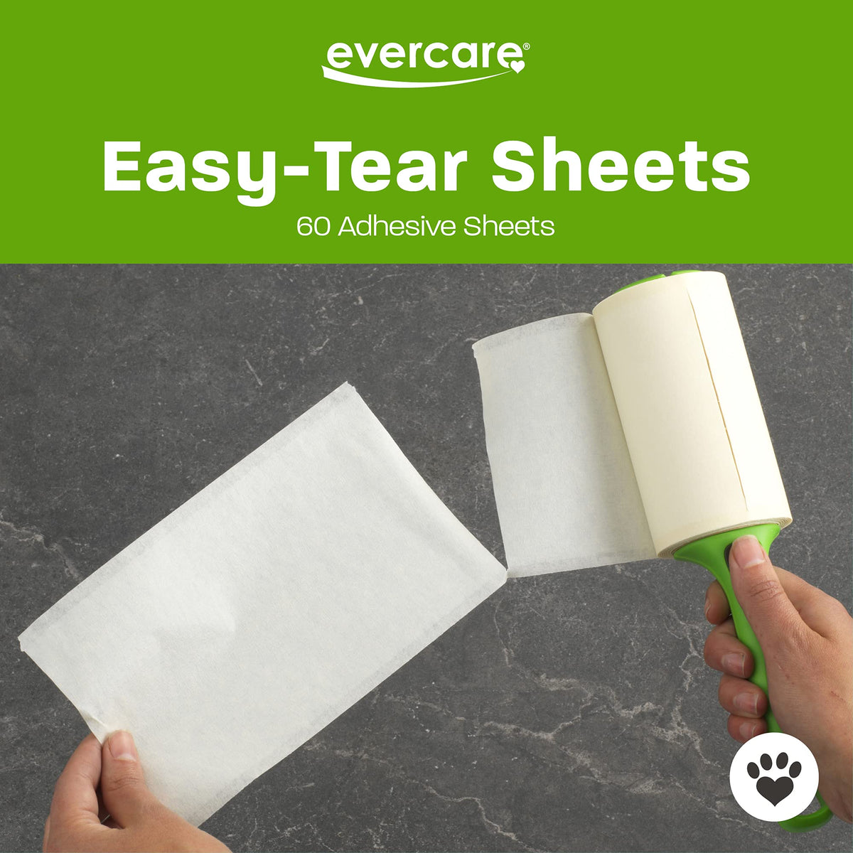 Discover the Evercare Extra Sticky Lint Roller, a premium import featuring easy-tear sheets for effortless cleaning. Available at Curat Cart.