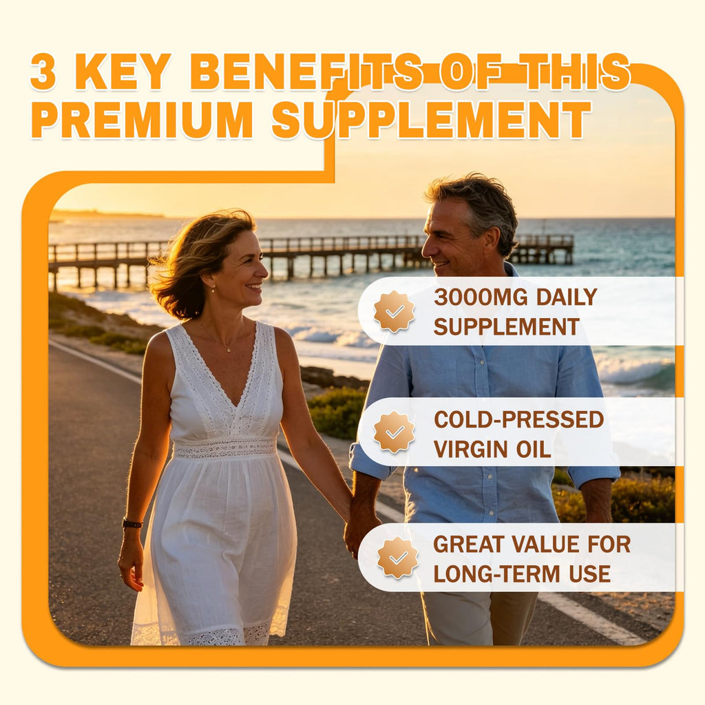 Discover Everly Pumpkin Seed Oil's benefits: 3000mg daily supplement, cold-pressed virgin oil, great value for long-term use at Curat Cart.