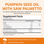 Detailed supplement facts for Everly Pumpkin Seed Oil in official packaging, highlighting quality ingredients at Curat Cart.