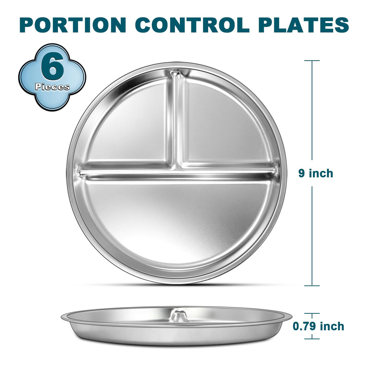 EWFEN Stainless Steel Toddler Plate, 9-inch size, 100% Authentic, Available in India at Curat Cart.