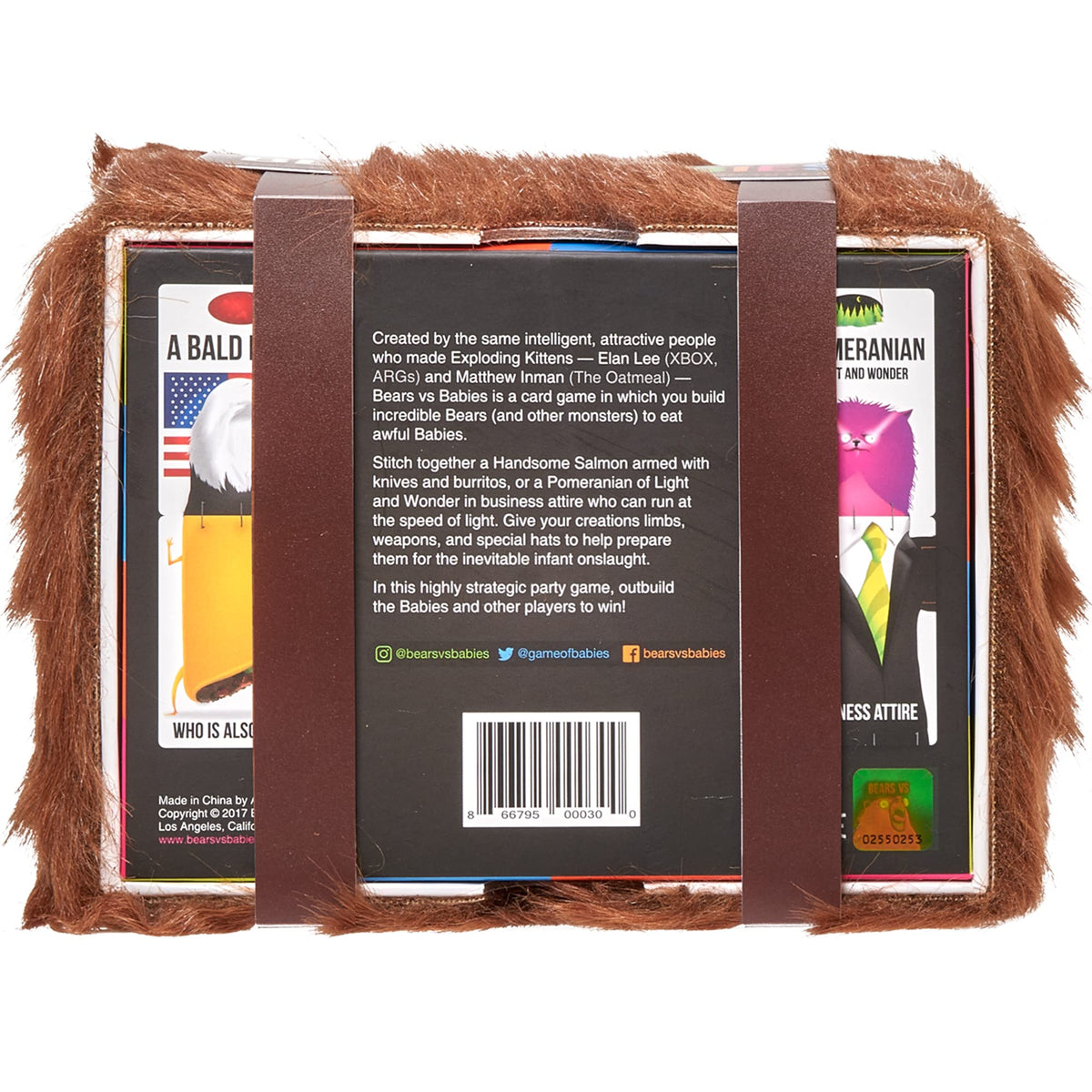 Discover the Bears vs Babies game with unique packaging, featuring vibrant art and playful character details. Perfect for family fun.