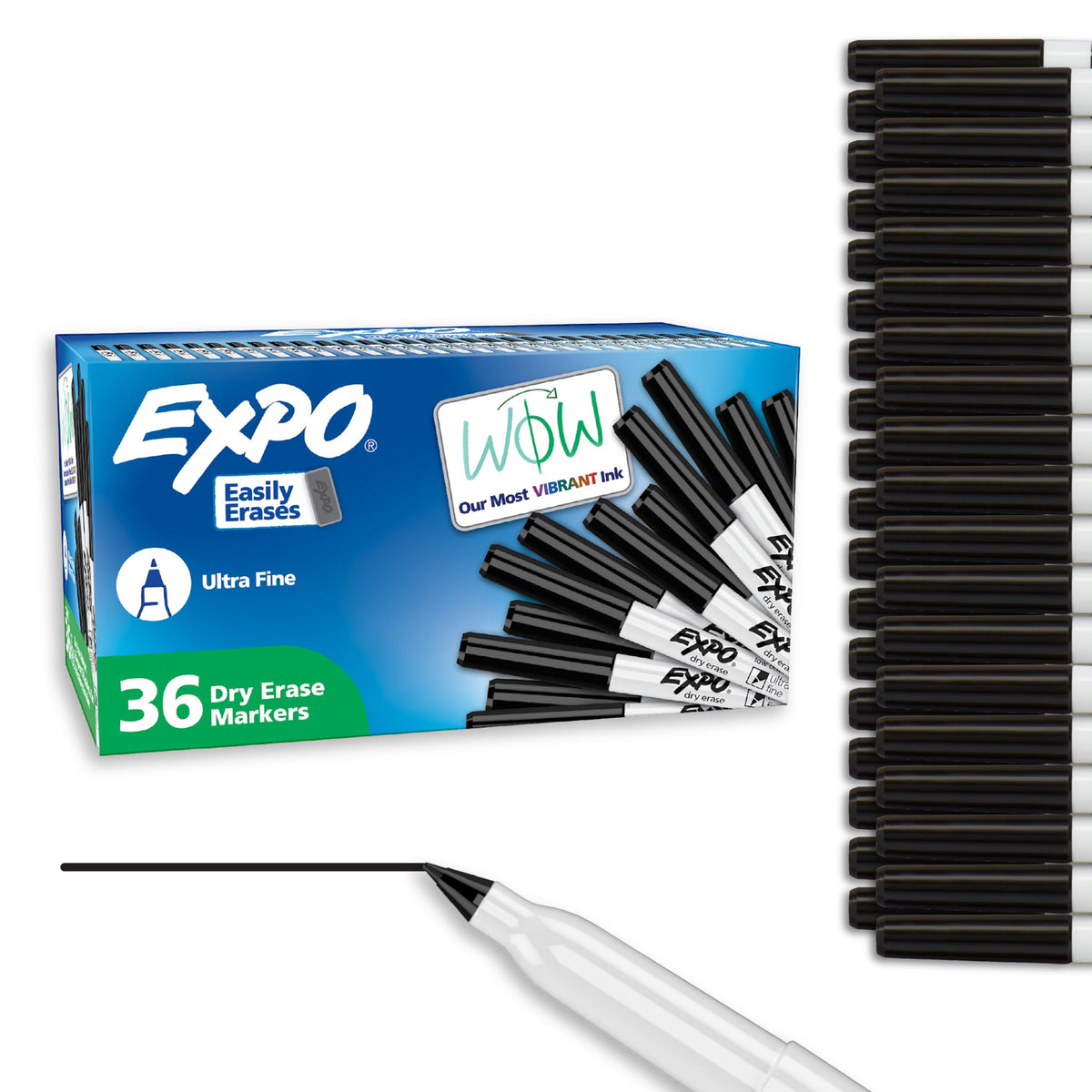 Discover EXPO Dry Erase Markers, a premium imported choice for vibrant, easily erasable writing. Available at Curat Cart.