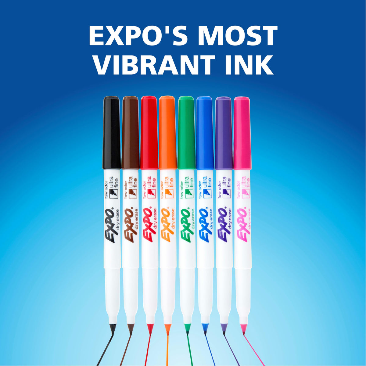 Discover EXPO Dry Erase Markers with premium imported vibrant ink colors at Curat Cart. Perfect for all your creative needs.