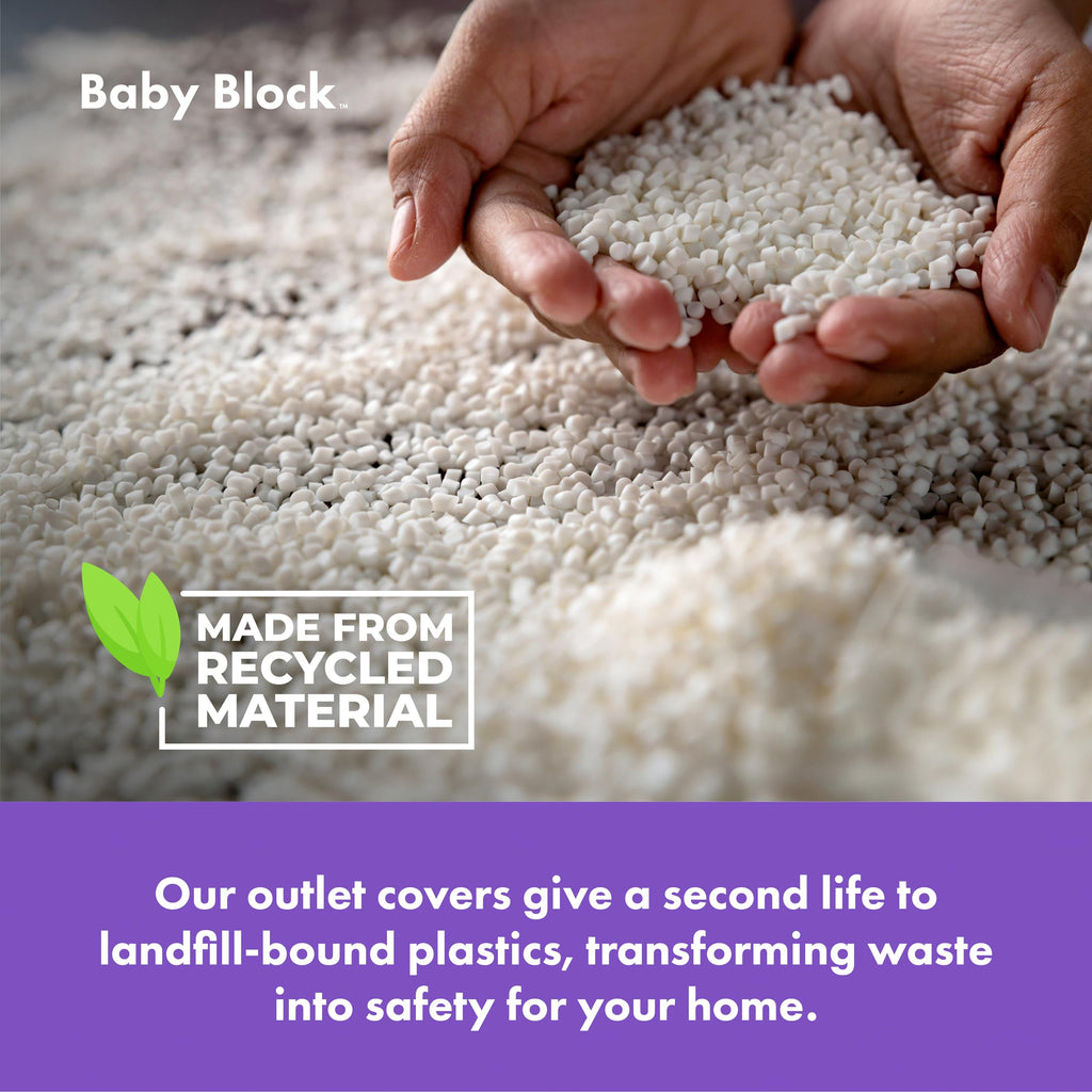 Transform waste into safety with Baby Block outlet cover box, made from recycled material, available at Curat Cart in India.