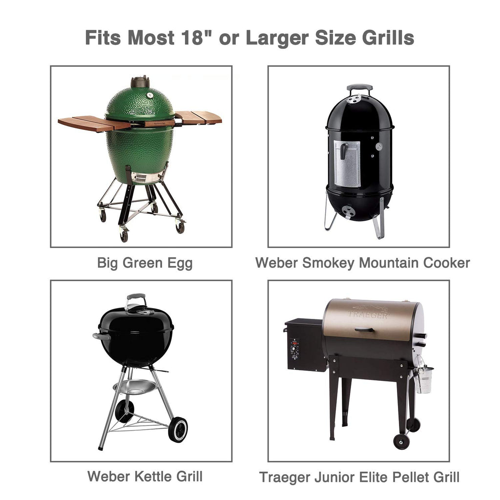 Premium imported Extra Long Stainless Steel Rib Rack fits most 18" or larger grills, ideal for grilling enthusiasts from Curat Cart.