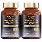 21 in 1 Liposomal 1400mg Magnesium Complex (Citrate, Glycinate, Malate etc) Capsule - 12 Active Types Magnesium with Vitamin D3, B6, B12, C, Ashwagandha & CoQ10 for Women & Men - Support Bone & Muscle
