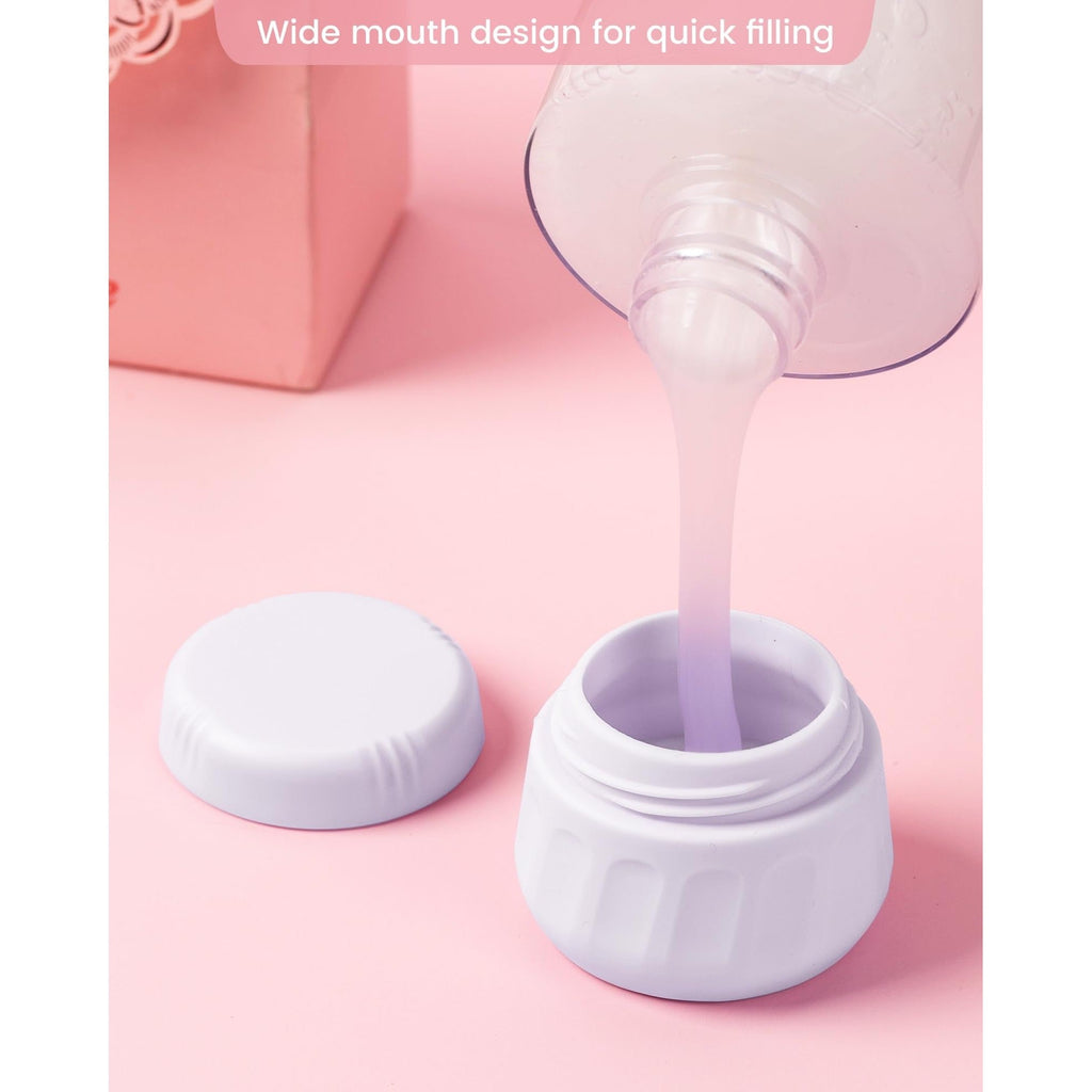 Mrsdry travel containers for toiletries feature a wide mouth design for easy filling, perfect for your travel essentials.