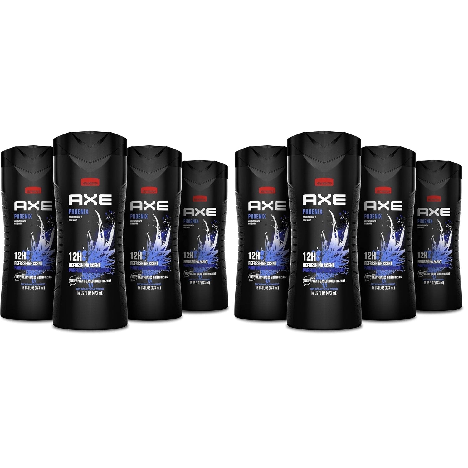 AXE Sage & Cedarwood Body Wash Apollo 4 Count 16 fl oz | For Long Lasting Freshness Men's Body Wash with Odor-Busting Prebiotics