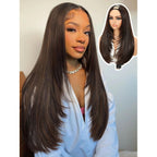 Explore our Yaki Straight Layered U Part Wig, designed for a natural look and easy wear. Perfect for versatile styling.