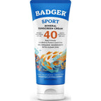 Badger Sport Mineral Sunscreen, Reef Safe, SPF 40, 98% Organic with Zinc Oxide, Water Resistant, Hawaii Reef Act 104 Compliant, Unscented & Hypoallergenic, For Sports & Adventures, 2.9 fl oz, 2-Pack
