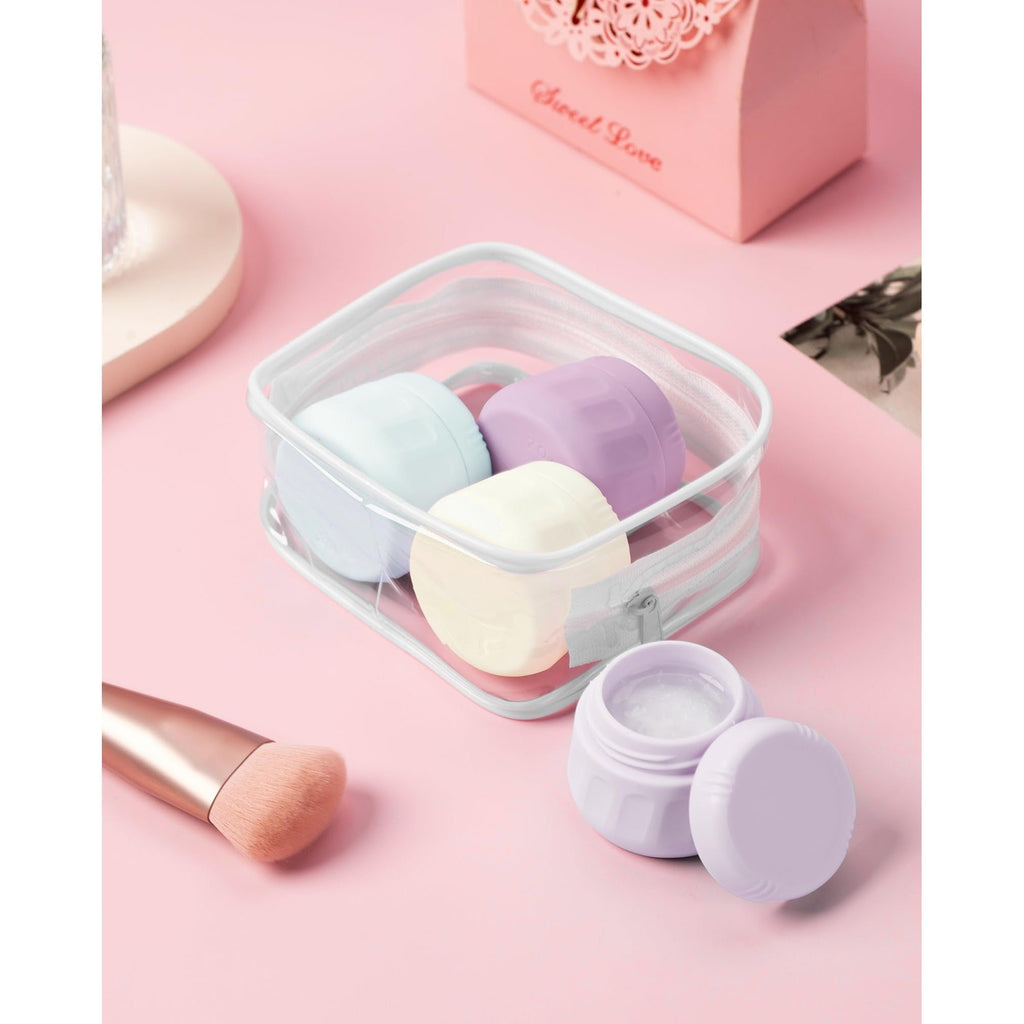 Premium imported Mrsdry travel containers in pastel colors, perfect for organizing toiletries on the go.