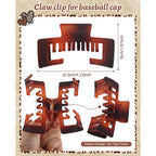 Stylish claw clips designed for baseball caps. Indent design ensures no cap press. Verified by CuratCart.