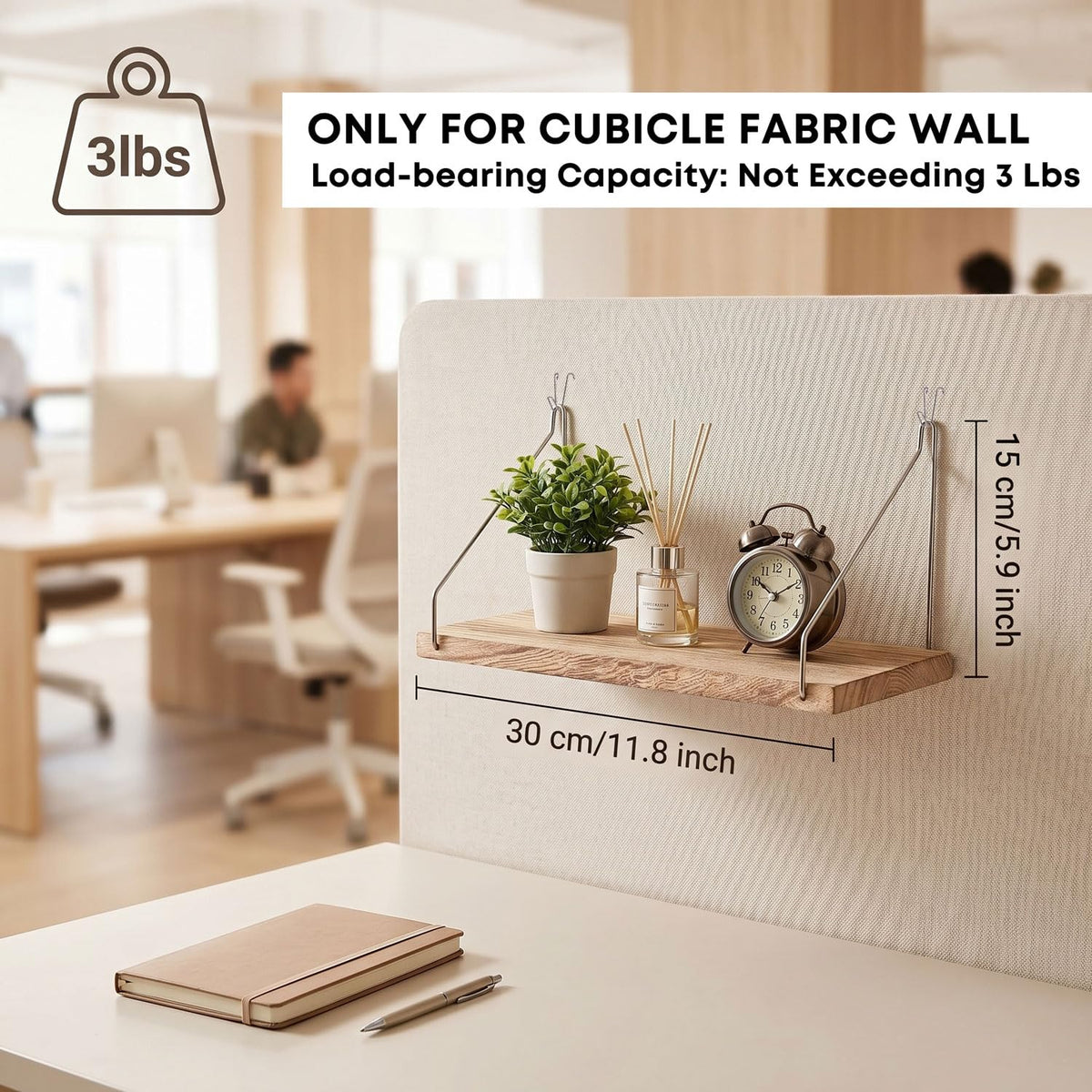 Stylish Fabric Wall Cubicle Shelf Organizer from Curat Cart, perfect for maximizing workspace efficiency. 100% Authentic, Available in India.