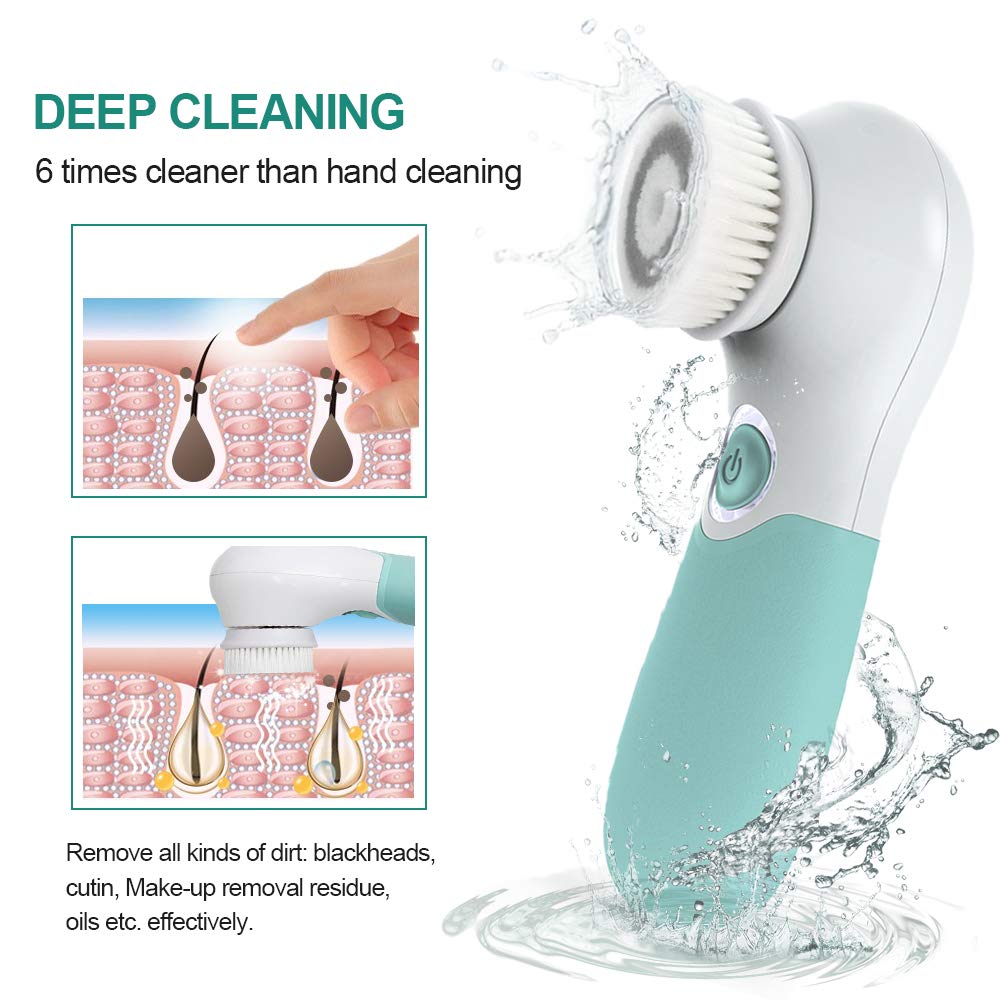 Premium imported electric facial cleansing brush for deep cleaning, effectively removes blackheads and makeup residue.