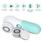 Electric facial cleansing brush with 360° rotation, 2 speeds, and waterproof design. Verified by CuratCart for quality assurance.