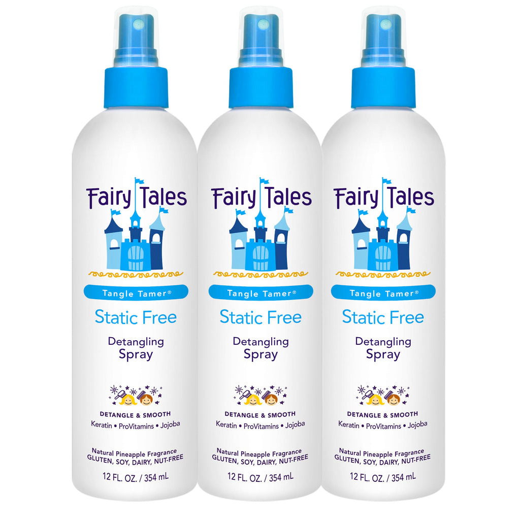 Fairy Tales Tangle Tamer Detangling Spray offers premium imported detangling with a delightful pineapple fragrance. Available at Curat Cart.
