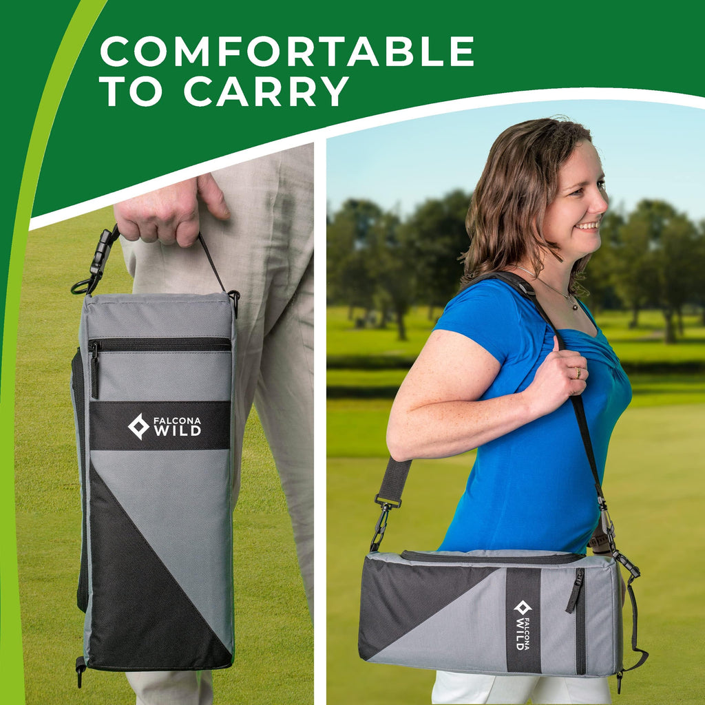 Falcona Wild Golf Cooler Bag shown in use, highlighting comfort and style. 100% Authentic, available at Curat Cart in India.