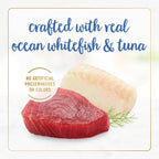 Crafted with real ocean whitefish and tuna, Fancy Feast Gravy Lovers Cat Food, exclusively at Curat Cart. Enjoy quality without preservatives.