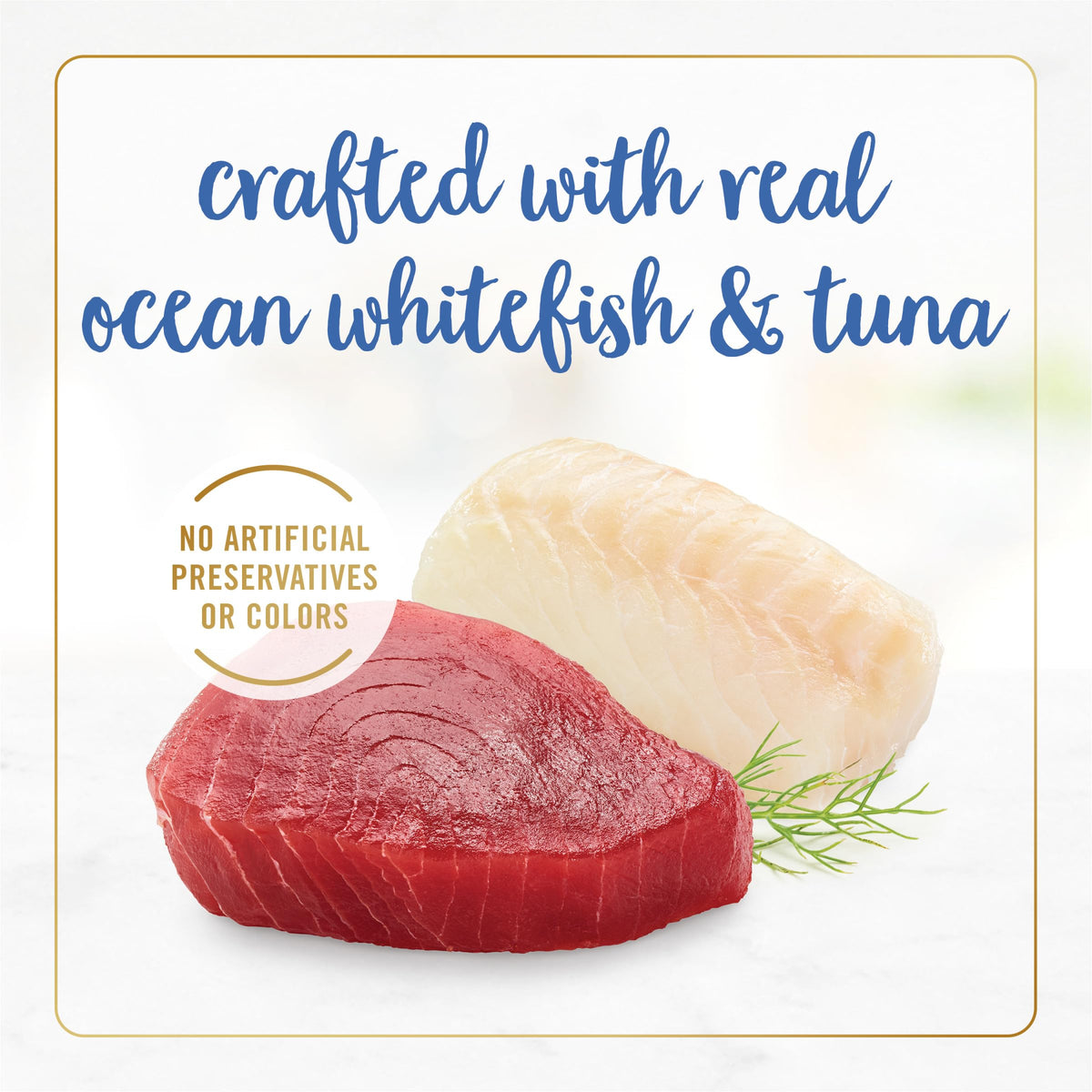 Crafted with real ocean whitefish and tuna, Fancy Feast Gravy Lovers Cat Food, exclusively at Curat Cart. Enjoy quality without preservatives.