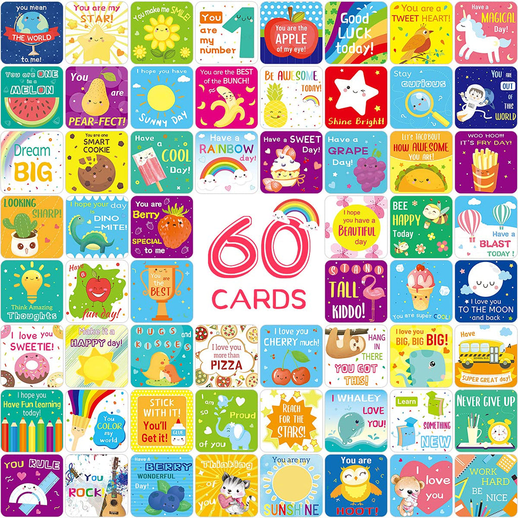 Fancy Land Lunch Box Notes for Kids feature 60 vibrant cards, perfect for adding joy to lunches. Available in India at Curat Cart.