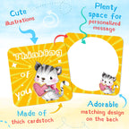 Fancy Land Lunch Box Notes for Kids feature cute illustrations on thick cardstock, perfect for personalized messages. Available at Curat Cart.