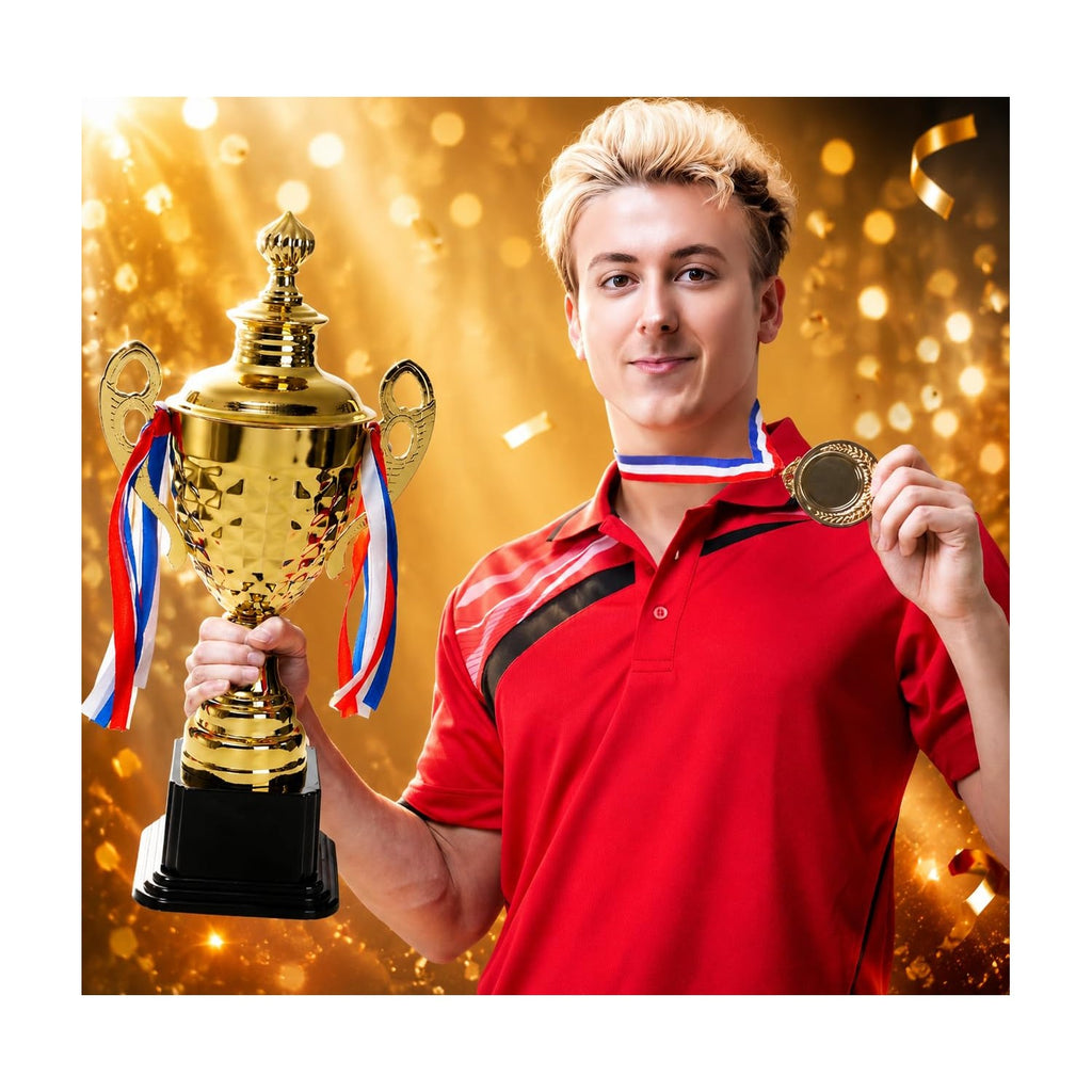 Celebrate victory with the Fasmov Gold Trophy Award Cup, specially curated by Curat Cart for champions in India.