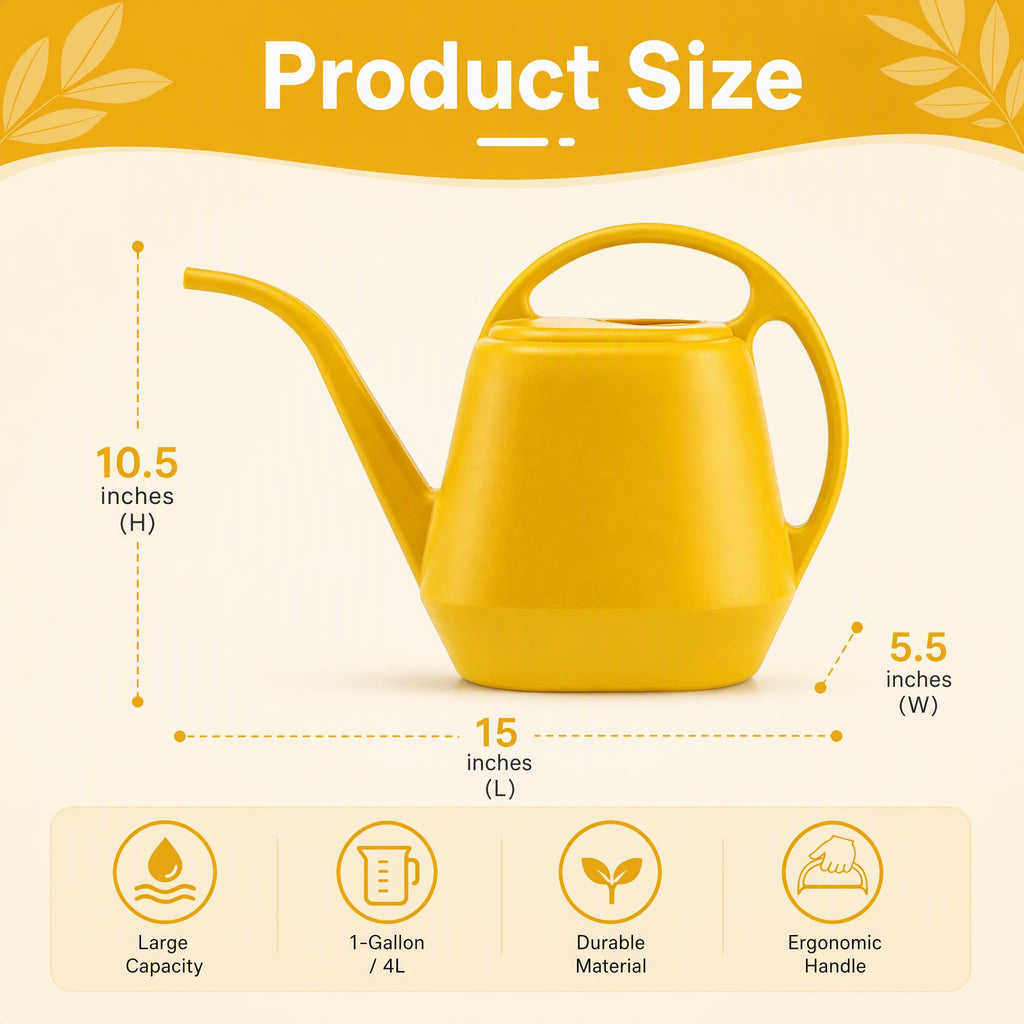 Discover the Fasmov Watering Can, a 1-gallon ergonomic design, available in India at Curat Cart. 100% Authentic and ready to enhance your gardening experience.