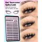 Authentic Calphdiar Bottom Lash Clusters for sleek, spiky eyes. Lasting beauty with natural textures for a vivacious look.
