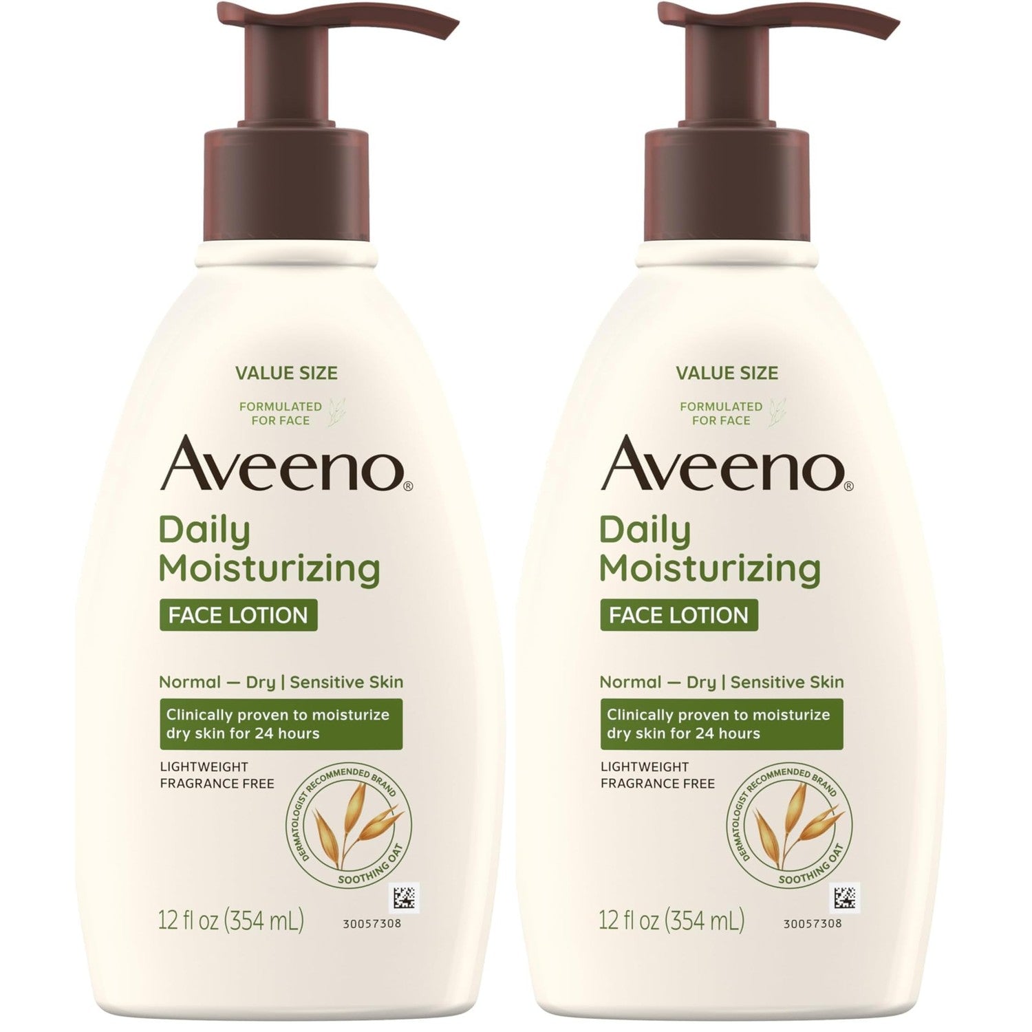 Aveeno Daily Moisturizing Face Lotion, Fragrance-Free, 5 oz | Soothing Prebiotic Oat, Lightweight Non-Greasy Facial Moisturizer, Normal to Dry, Sensitive Skin, 24-Hour Moisture