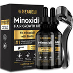 Beaueli Minoxidil Beard Growth Kit For Men and Women, Hair Loss and Hair Regrowth Treatments, Minoxidil 5%, Black