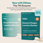 FEBU Enzyme Laundry Booster with DNase, 100% Authentic, available at Curat Cart for effective stain removal. Perfect for Indian households.
