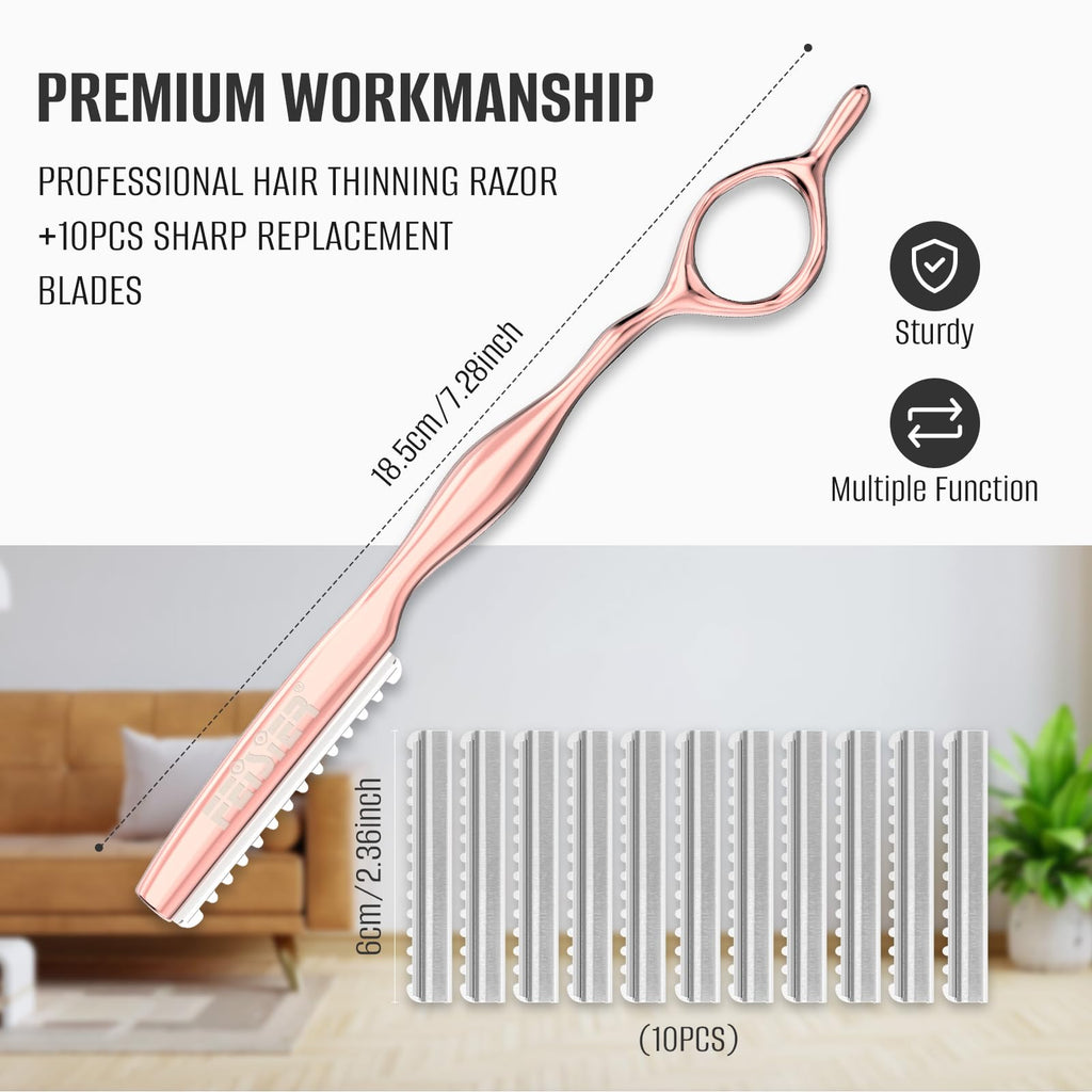 FEISIER Hair Razor Kit featuring premium workmanship and high-quality blades, perfect for precision grooming. Available at Curat Cart.