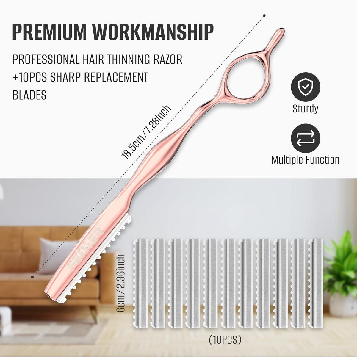 FEISIER Hair Razor Kit featuring premium workmanship and high-quality blades, perfect for precision grooming. Available at Curat Cart.