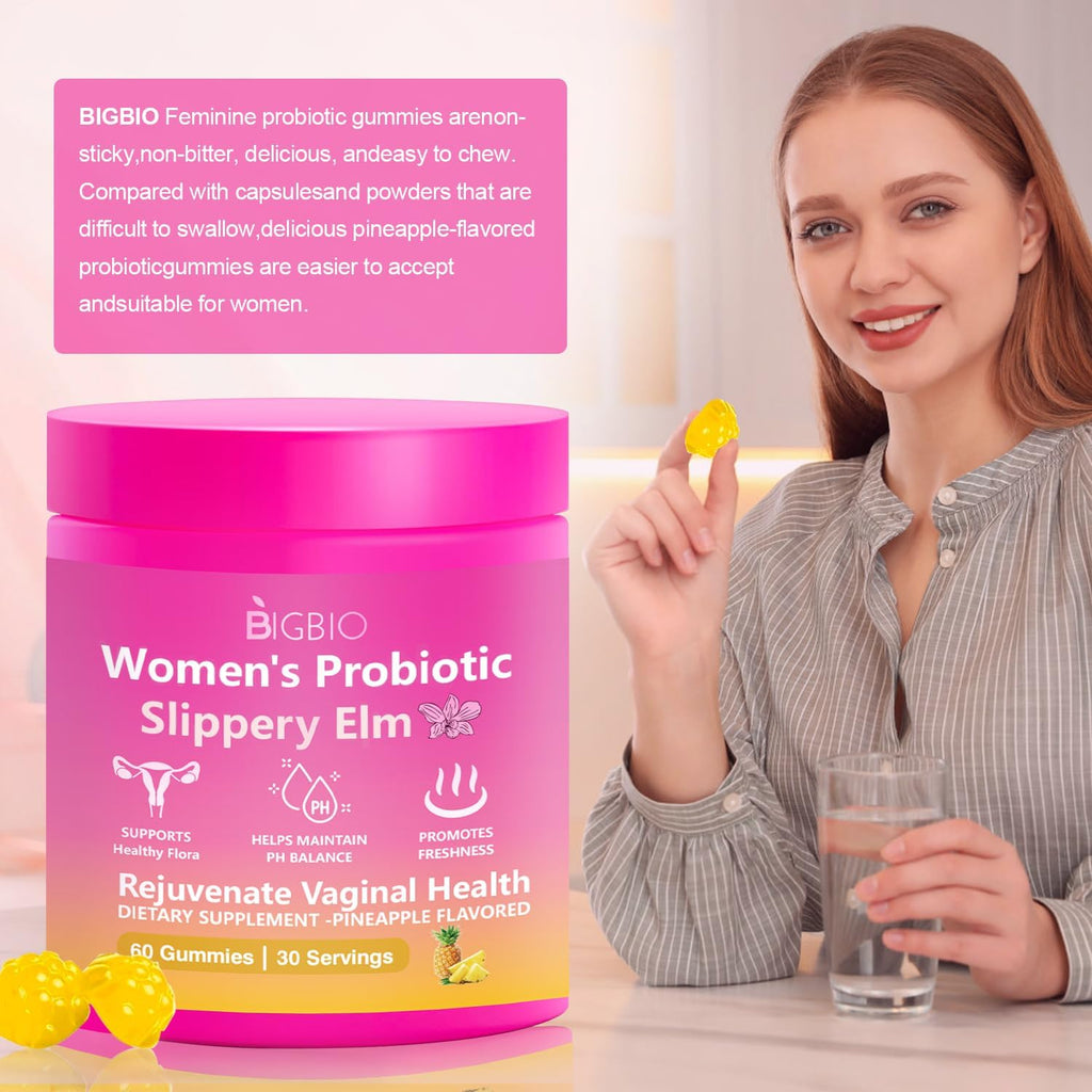 Discover BIGBIO Feminine Probiotics Gummies, specially curated by Curat Cart for women's health and wellness. Enjoy pineapple flavor.