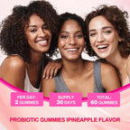 Discover premium imported Feminine Probiotics Gummies in pineapple flavor, enhancing wellness with every bite. Available at Curat Cart.