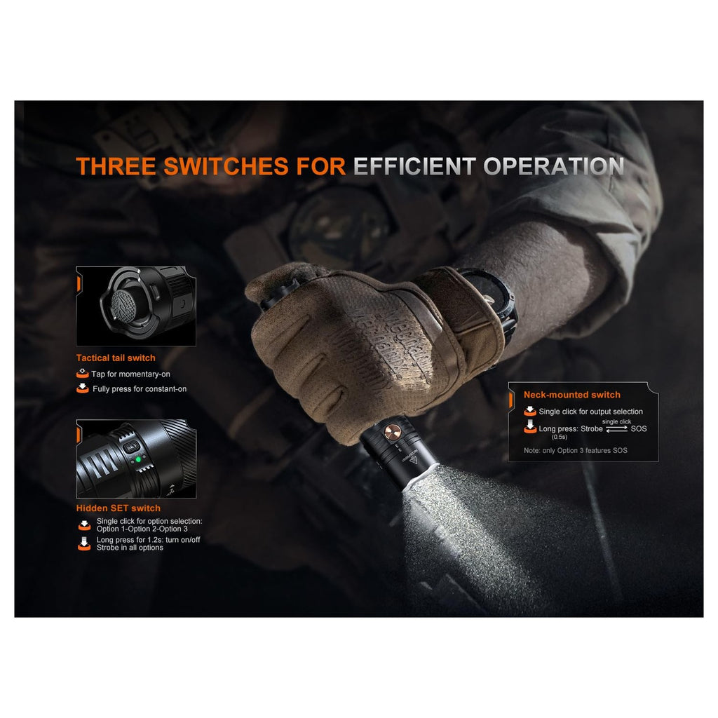 Explore the Fenix PD36R Tactical Flashlight, a premium import designed for efficiency. Available at Curat Cart.