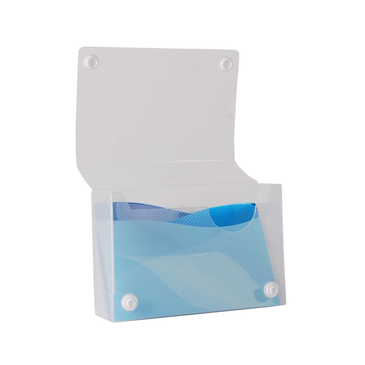 Filexec Wave Index Card Case in high-quality transparent packaging, perfect for organizing your notes. Available at Curat Cart.
