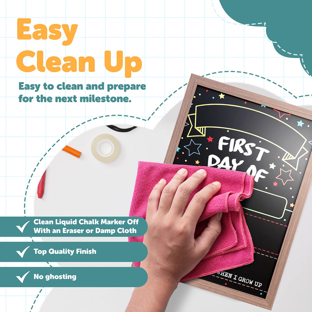 First Day Last Day Sign, specially curated by Curat Cart, offers easy clean-up and preparation for milestones. Perfect for capturing memories.