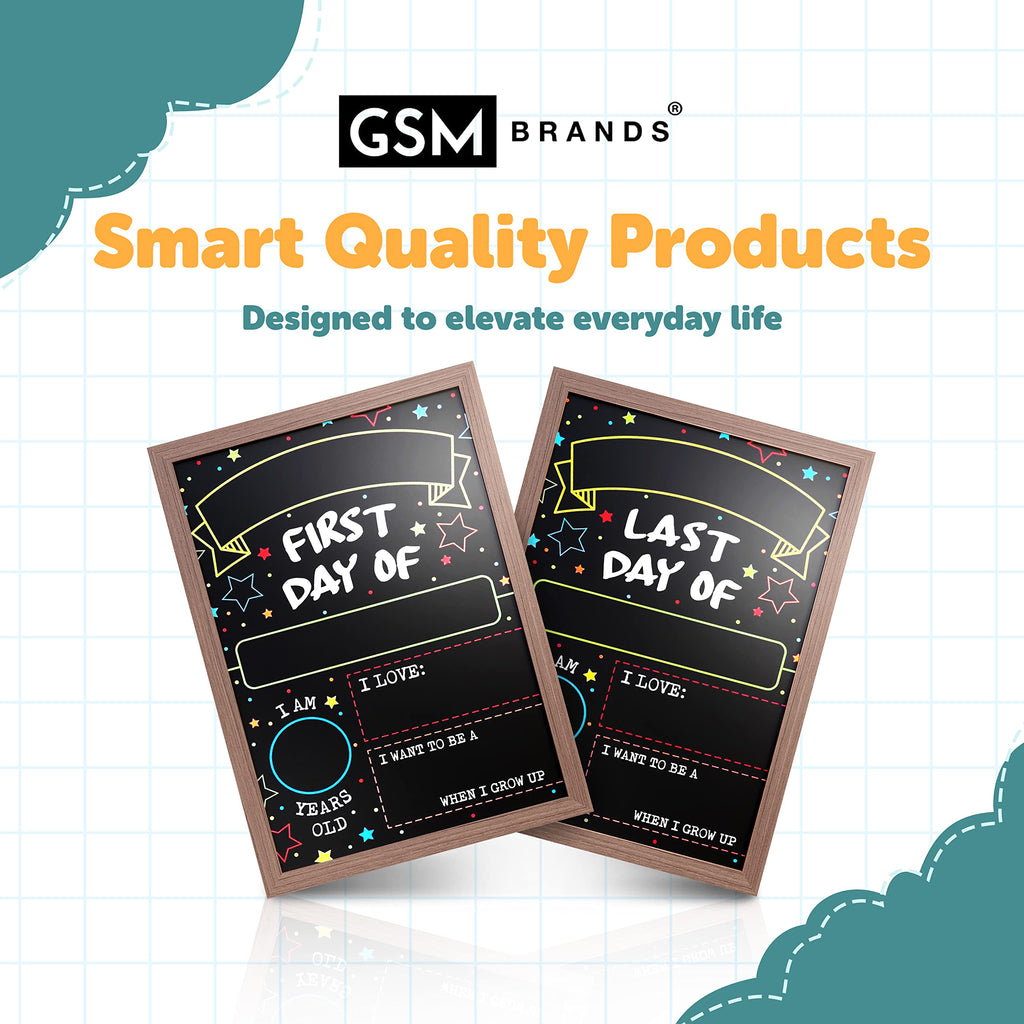 Premium First Day Last Day Sign set from Curat Cart, featuring high-quality finish and vibrant design for memorable moments.
