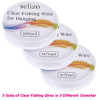 Selizo Fishing Wire Jewelry String, 3 rolls of clear fishing wires in 60 yards each, 100% Authentic and available at Curat Cart.
