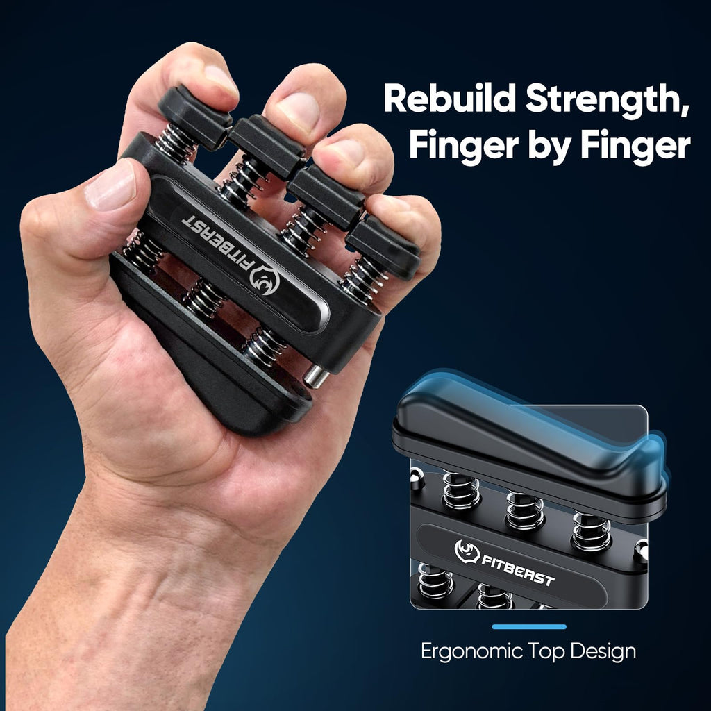 Enhance grip strength with the FitBeast Grip Strength Trainer Kit, perfect for daily use. Available at Curat Cart.