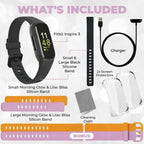 Discover the Fitbit Inspire 3 Fitness Tracker with bands, charger, and accessories. 100% Authentic, available at Curat Cart in India.