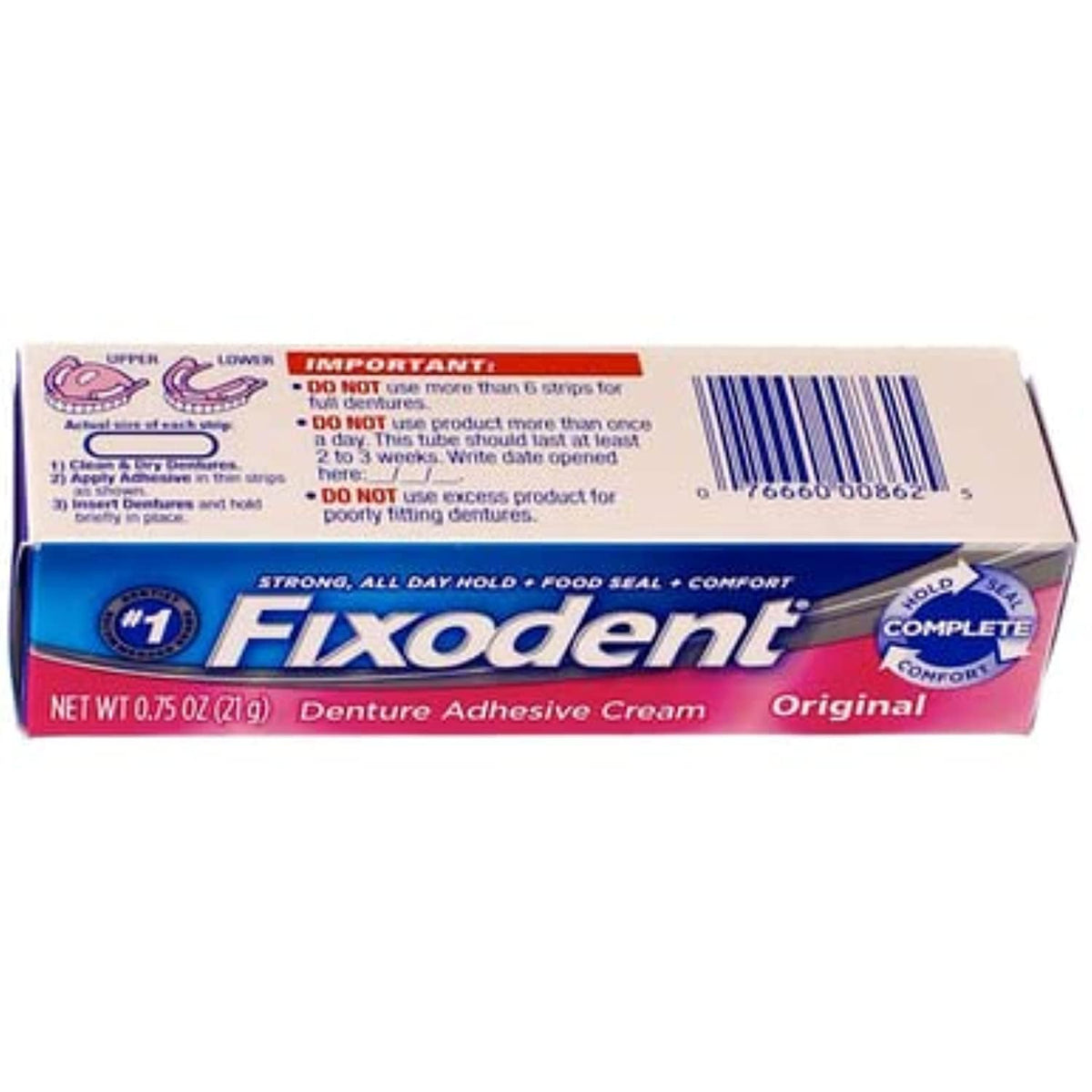 Strong and reliable Fixodent Denture Adhesive Cream, specially curated by Curat Cart for all-day comfort. Perfect for denture wearers.