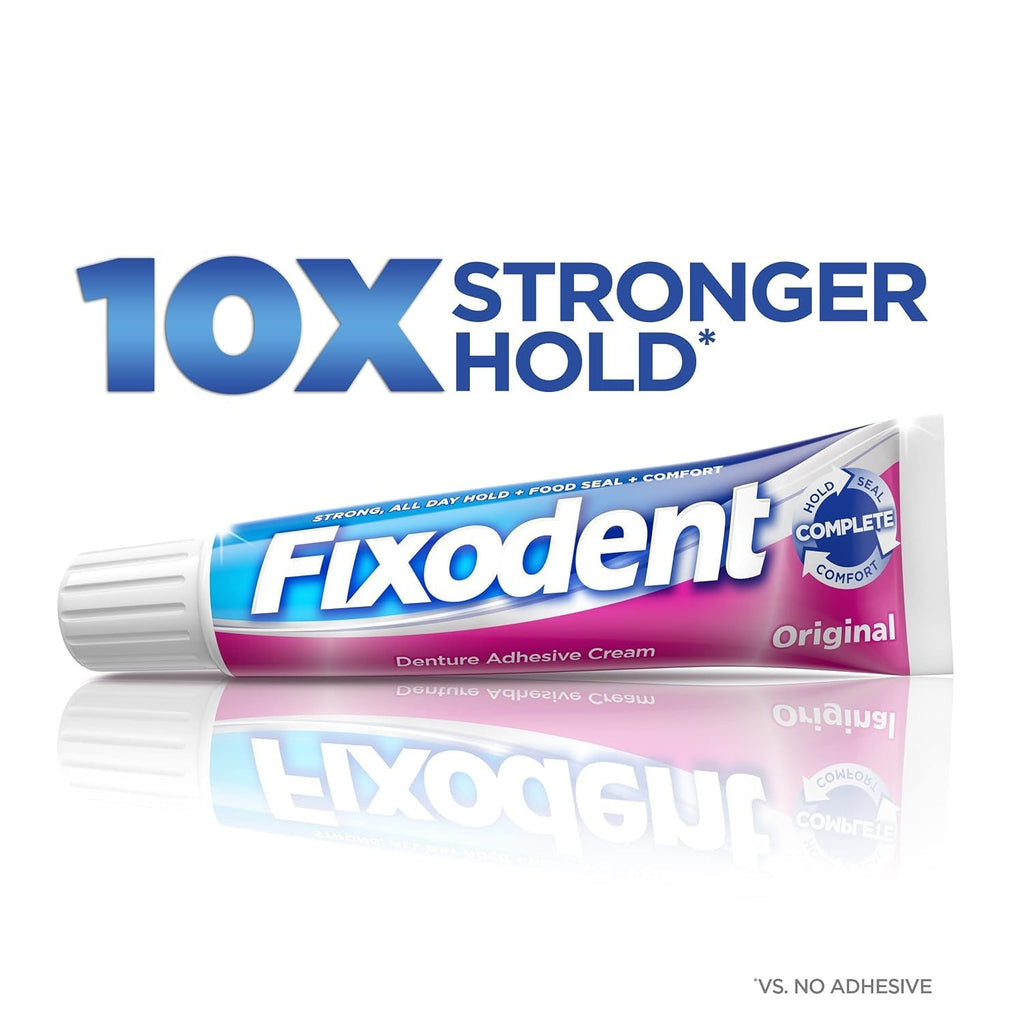Fixodent Denture Adhesive Cream offers 10X stronger hold, ensuring comfort and reliability. 100% Authentic, available at Curat Cart.