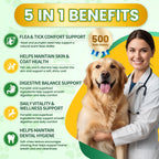Flea and Tick Prevention for Dogs offers 5-in-1 benefits in high-quality packaging. Available at Curat Cart for enhanced pet health.