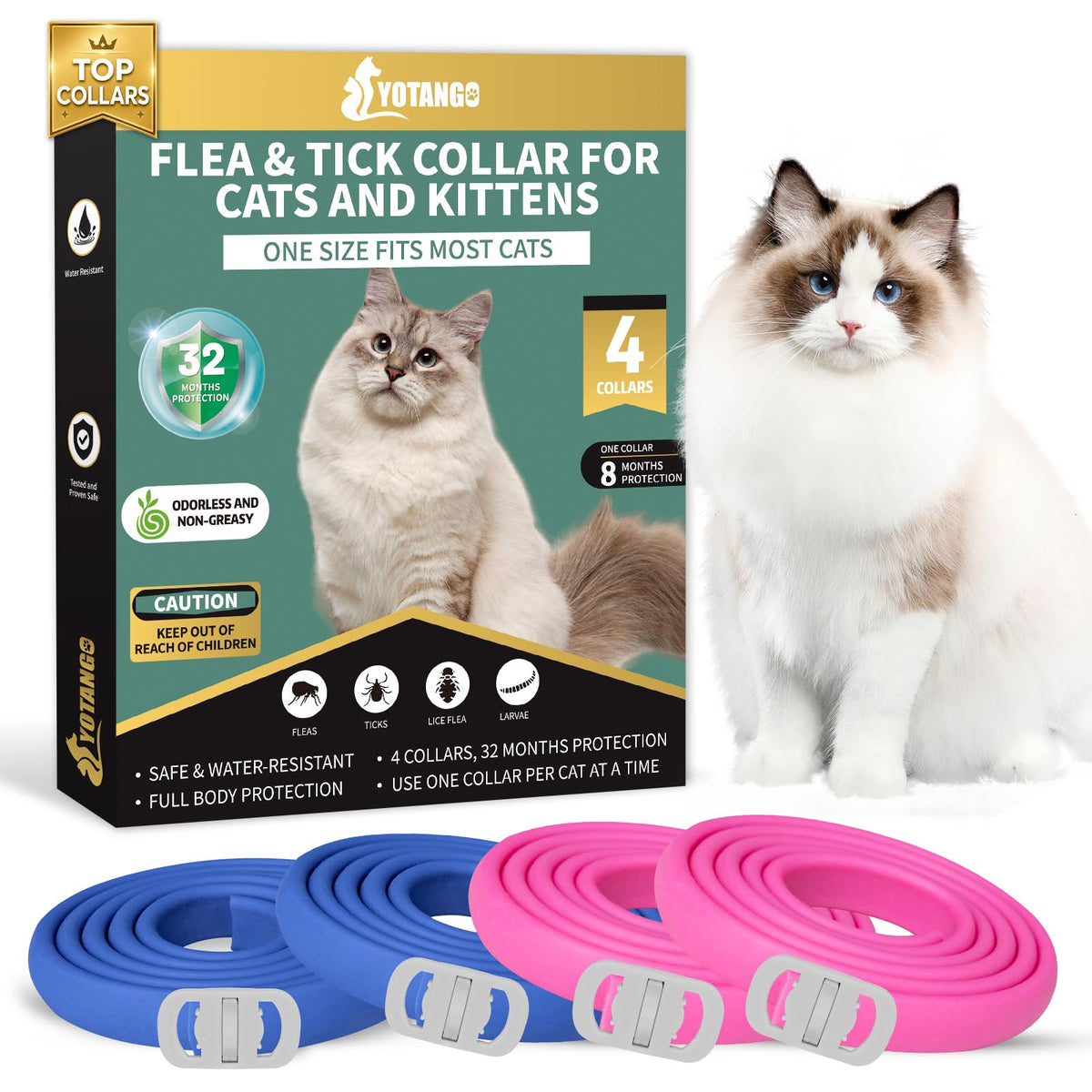 Premium imported Flea Collar for Cats offers 32 months of protection. Shop now at Curat Cart for your feline's safety.
