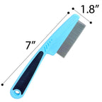 High-quality flea comb with rubber handle, 100% Authentic, available at Curat Cart in India for effective pet care.