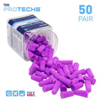 Flents Protechs Foam Ear Plugs in official jar packaging, offering 50 pairs for superior noise reduction. Available at Curat Cart.