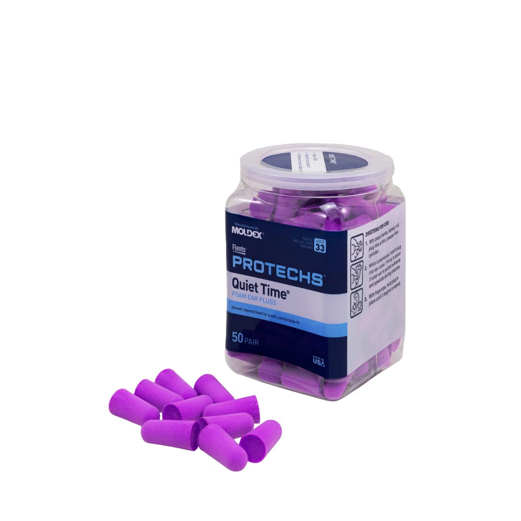 Flents Protechs Foam Ear Plugs in a premium imported jar, perfect for noise reduction. Available at Curat Cart.