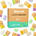 Flowcheer Foaming Hand Soap variety pack includes 24 plant-derived tablets for rich foam and gentle cleaning.